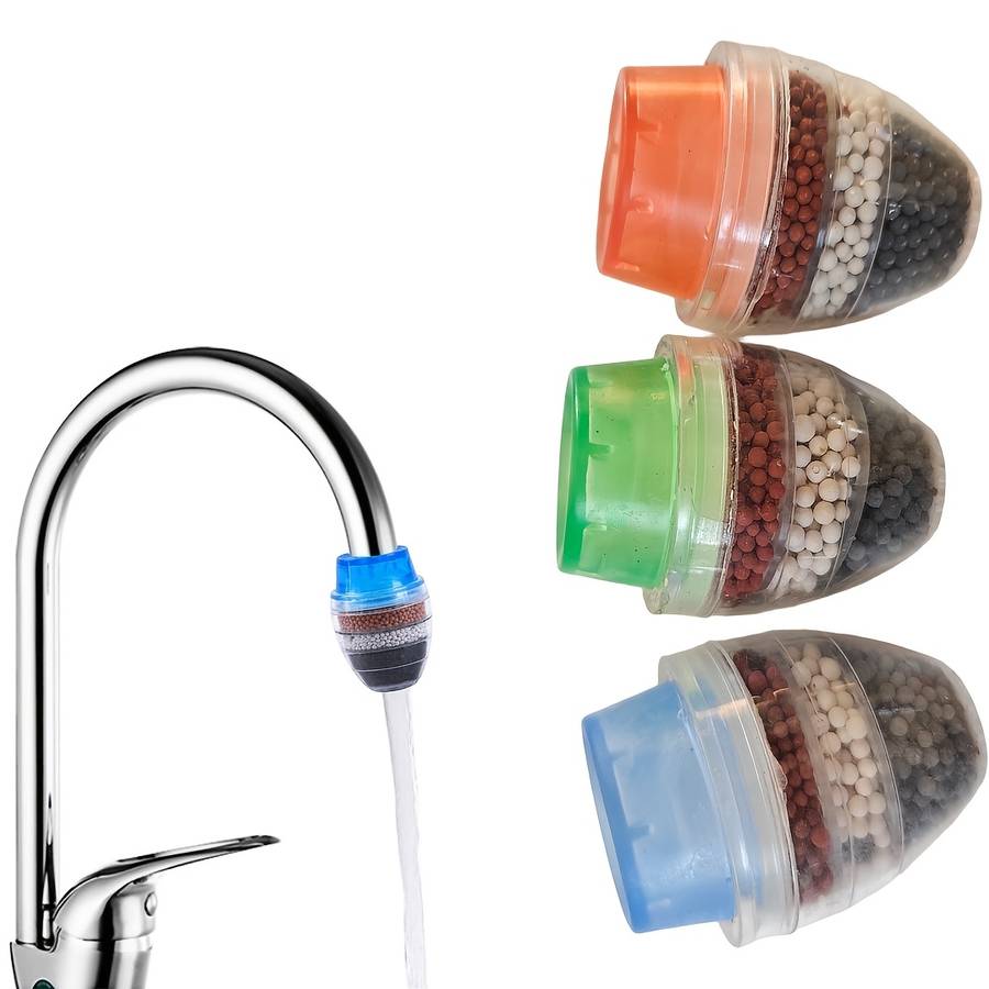 3pcs Premium 1 Faucet Mounted Water Filter Compatible Home Kitchen Bathroom Ta