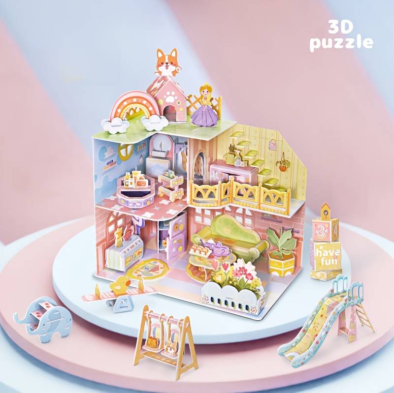 Building Toy Architectural Model Toy Set Style Happy Paradise