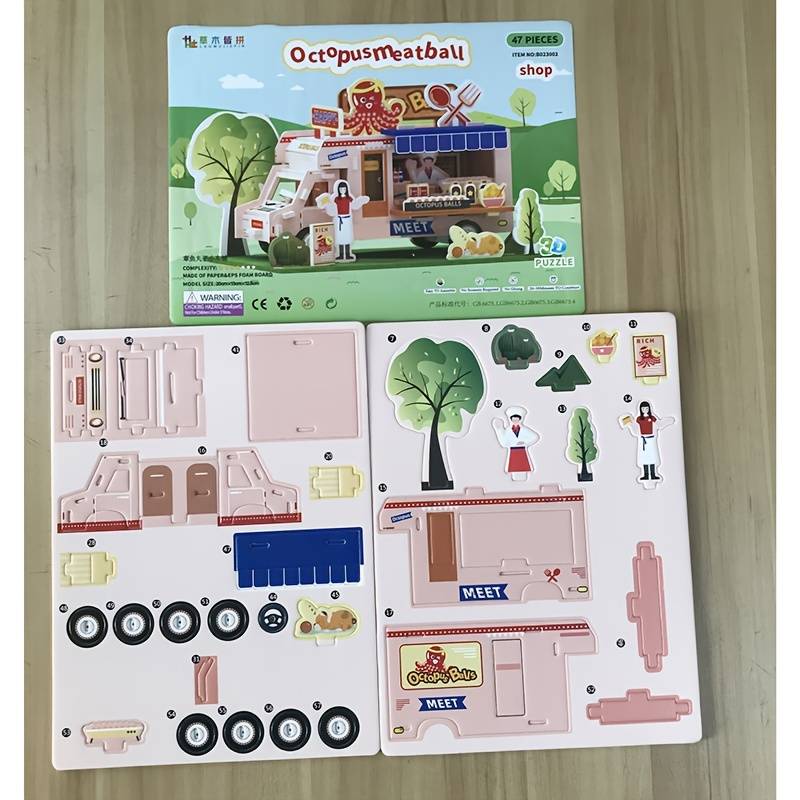Building Toy Architectural Model Toy Set Style Octopus Meatball Car