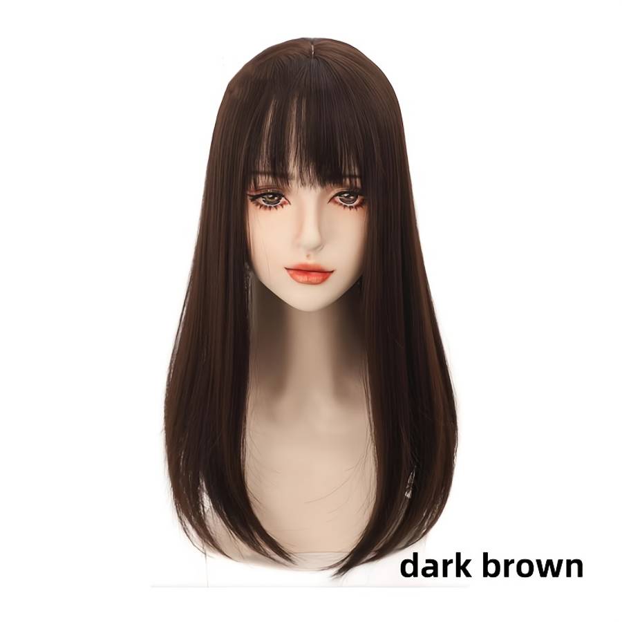 Black Womens Wigs Hair Length 50.8Cm