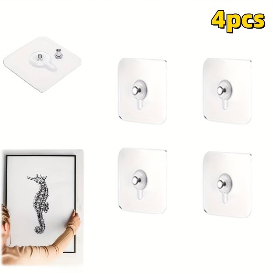 4 16 32 Pegs Waterproof Rustproof Damage Free Hanging Pegs Style Photo Frame Stickers