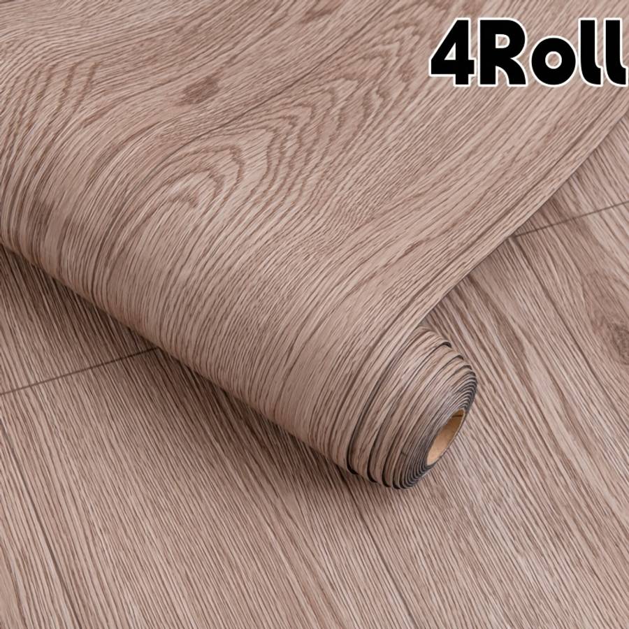 Self Adhesive Floor Stickers Light Wood Oak Wood 4Roll