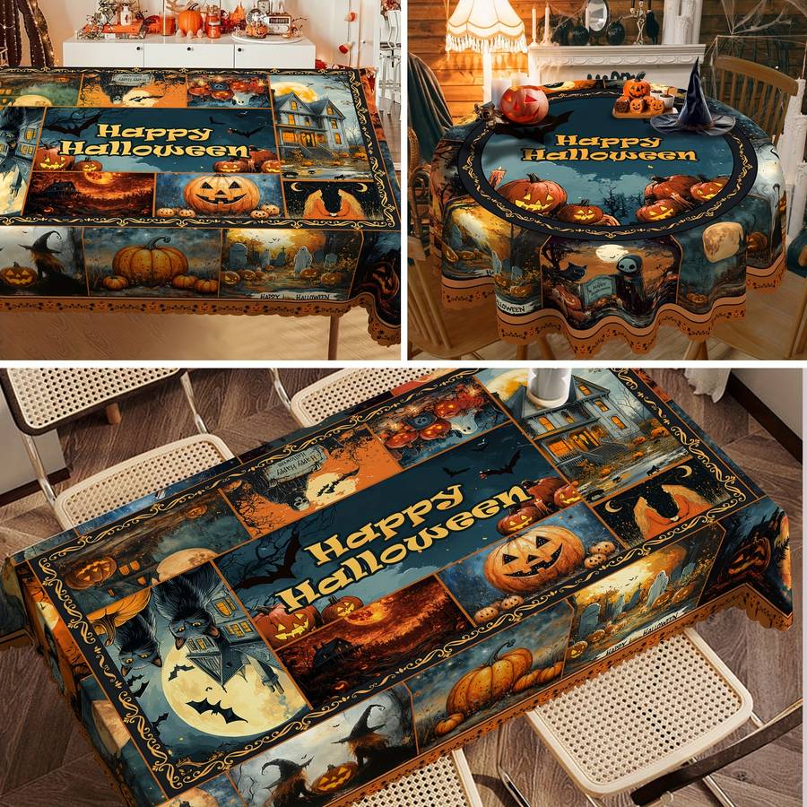 Halloween tablecloth decoration size 60X86inch 152x220cm
