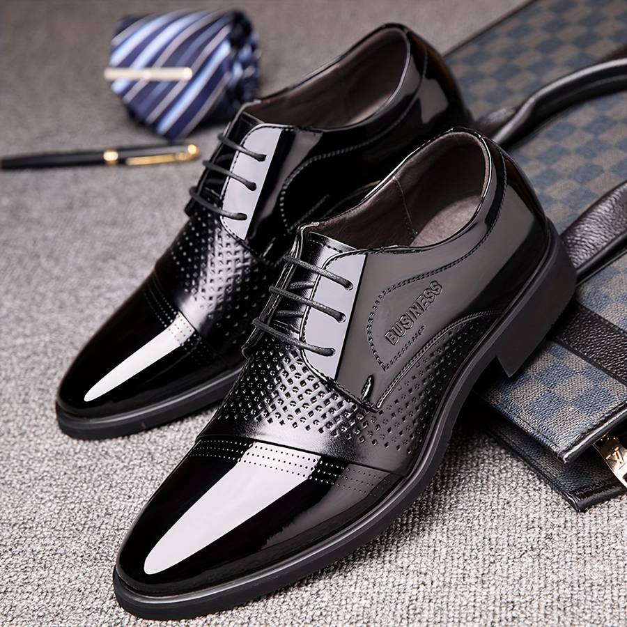 Mens Leather Shoes Color Black Sizeuk 8