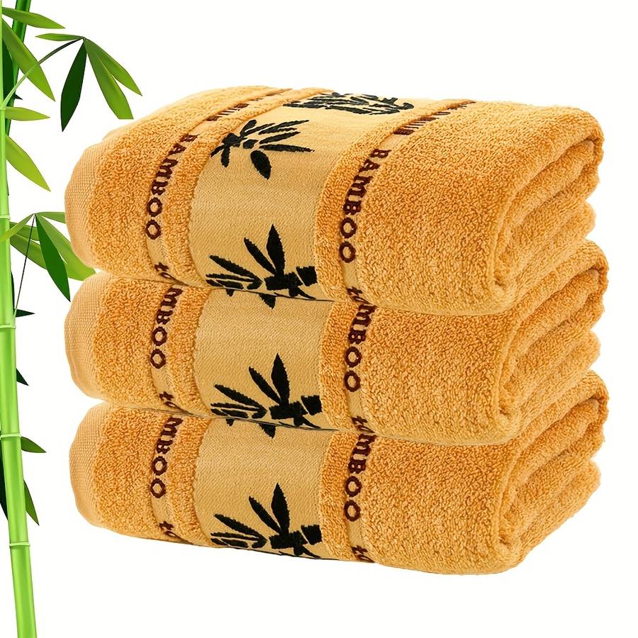 Towel Color 3Pcs Mixed Color Bamboo Fiber Towels