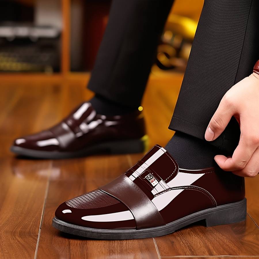 Mens Leather Shoes Color Black Sizeuk 8.5