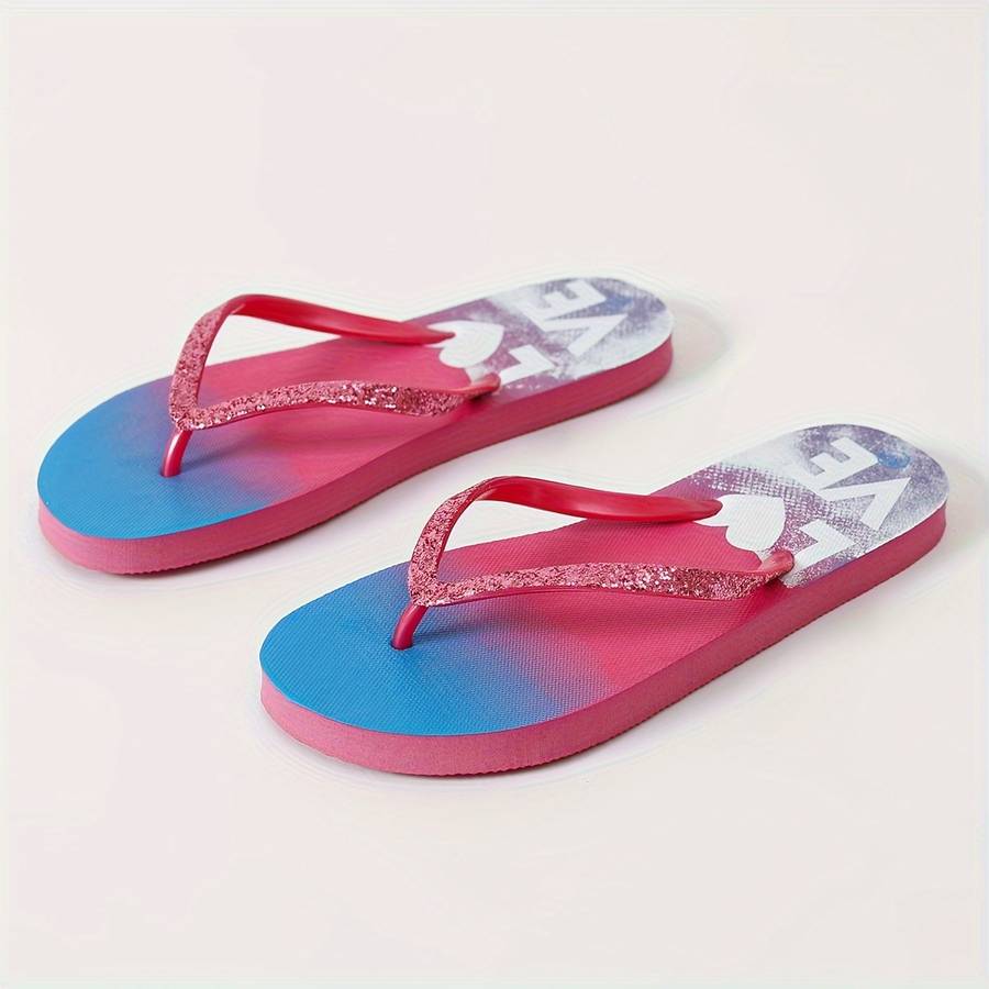 Ladies Summer Flip Flops Rose Red Uk 4
