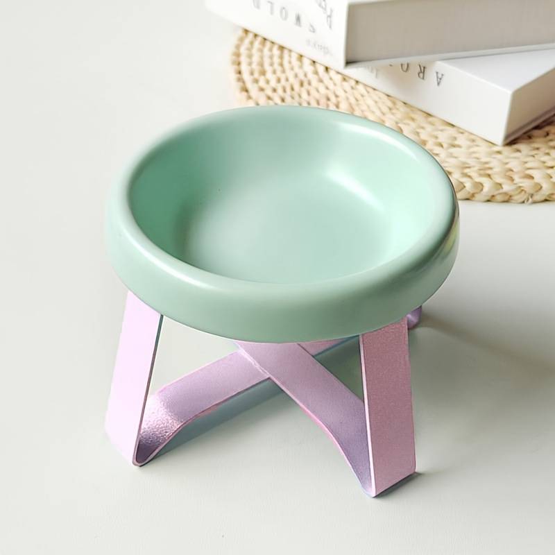 Pet supplies color Peppermint Green Bowl  Add  Pink Rack