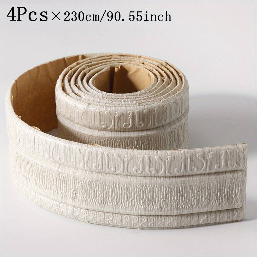 Skirting Board 4Pcsblack Wood Grain8*230Cm