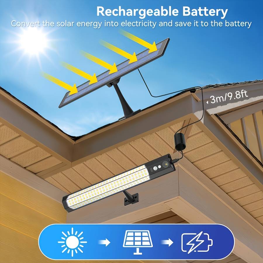 158LEDS 2XPE Outdoor Solar Light