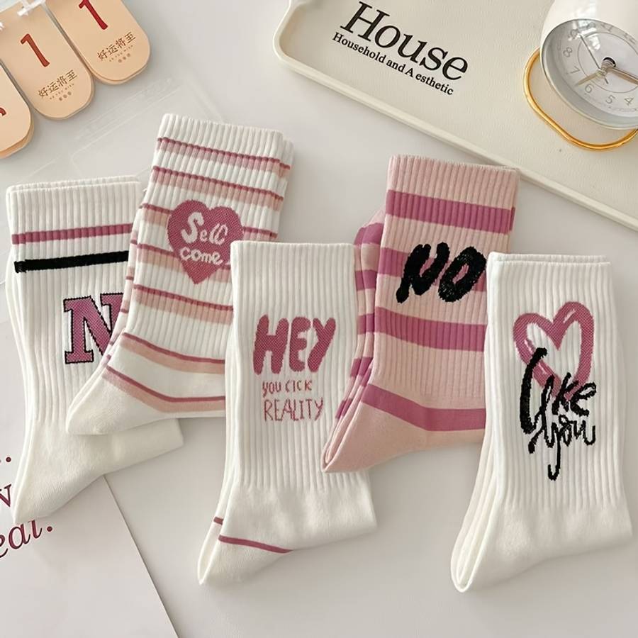 Women S Socks Color 5 Pairs In Random Mixed Colors Size Onesize