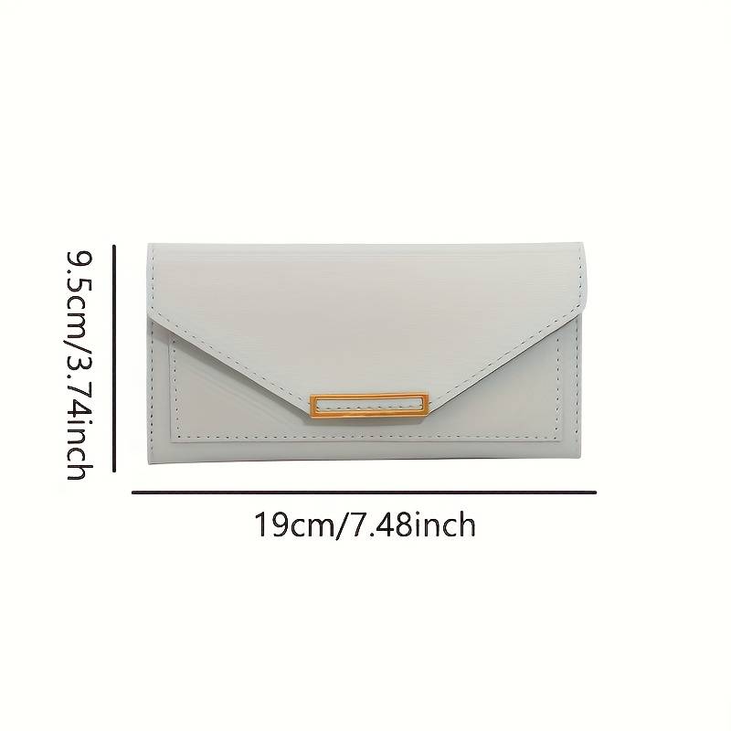1pc Personalized Name Clutch Wallet for Women Credit Card Holder with Lining Preppy Style Snap C