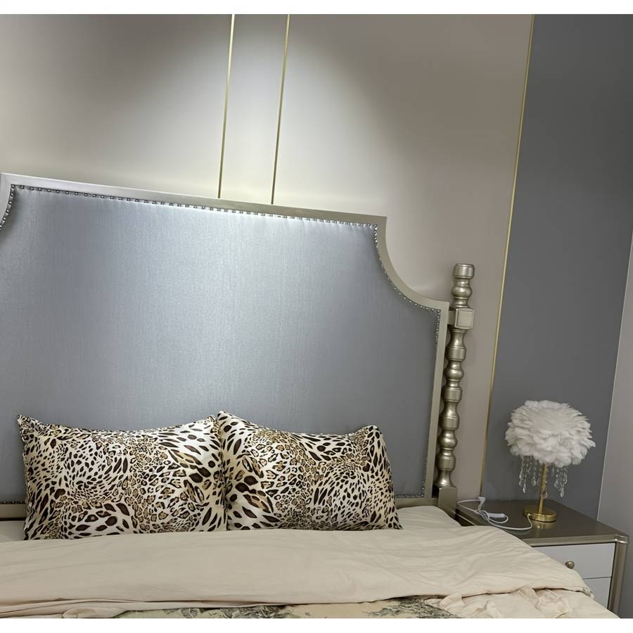 Satin Pillowcase Color Wheatcolored Leopard Print Size50Cm*66Cm