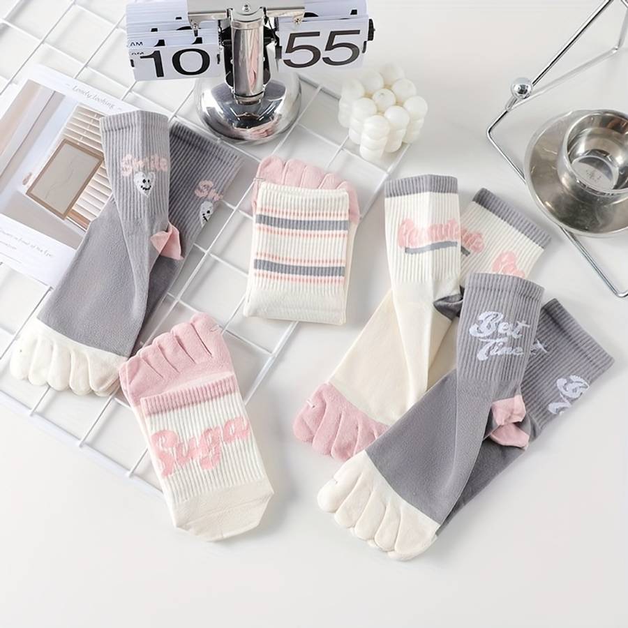 Women S Socks Color Gray Powder Mix 5 Pairs Pack Size Onesize
