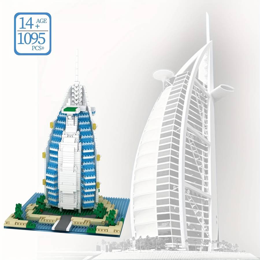 Building Toy Architectural Model Toy Set Model Burj Al Arab Jumeirah