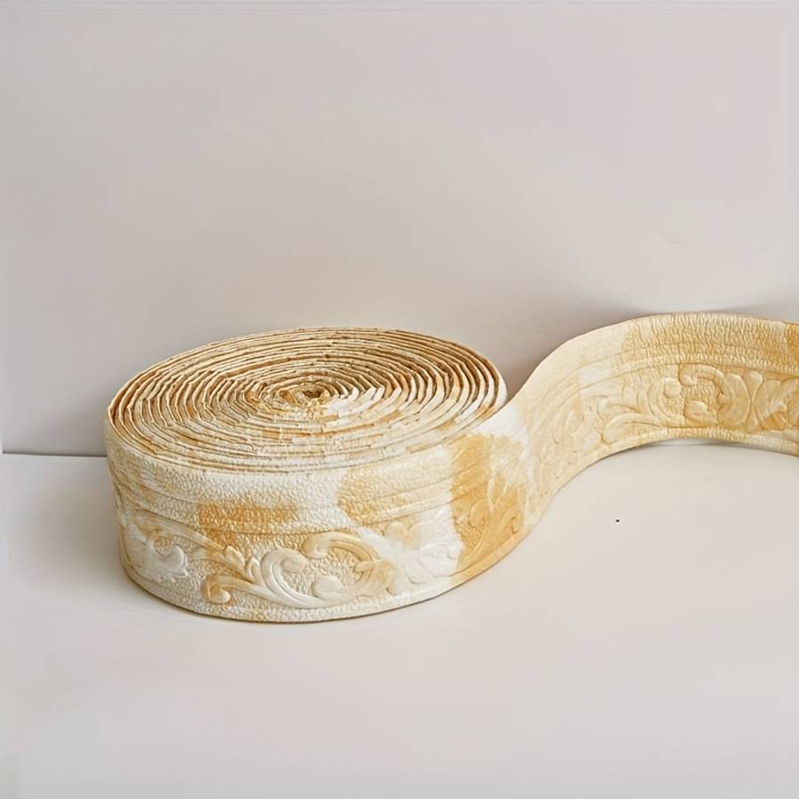 Skirting Board Extra Long Carved Waistline White 5 Meters