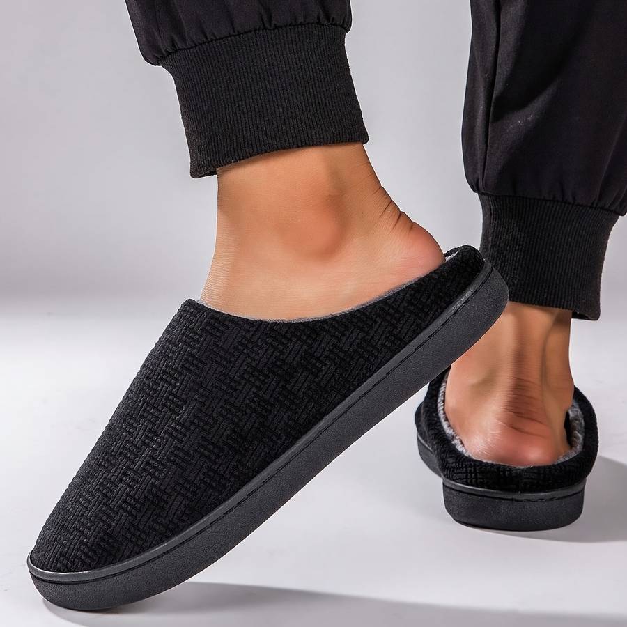 Cotton Slippers Color Black Sizeuk 8.5-9