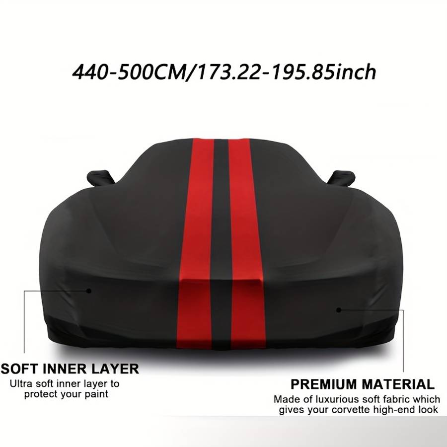 Car Cover Color Black Red Model For C5