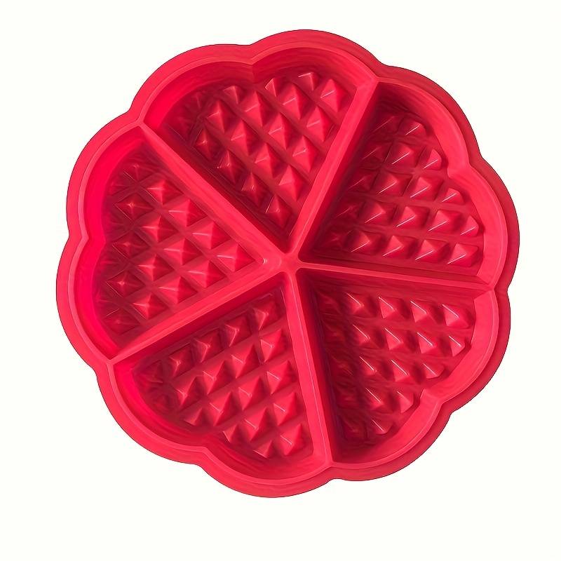 Suitable For Baking Molds Color Red Heart Shaped Waffle Cake Mold 1Pcs
