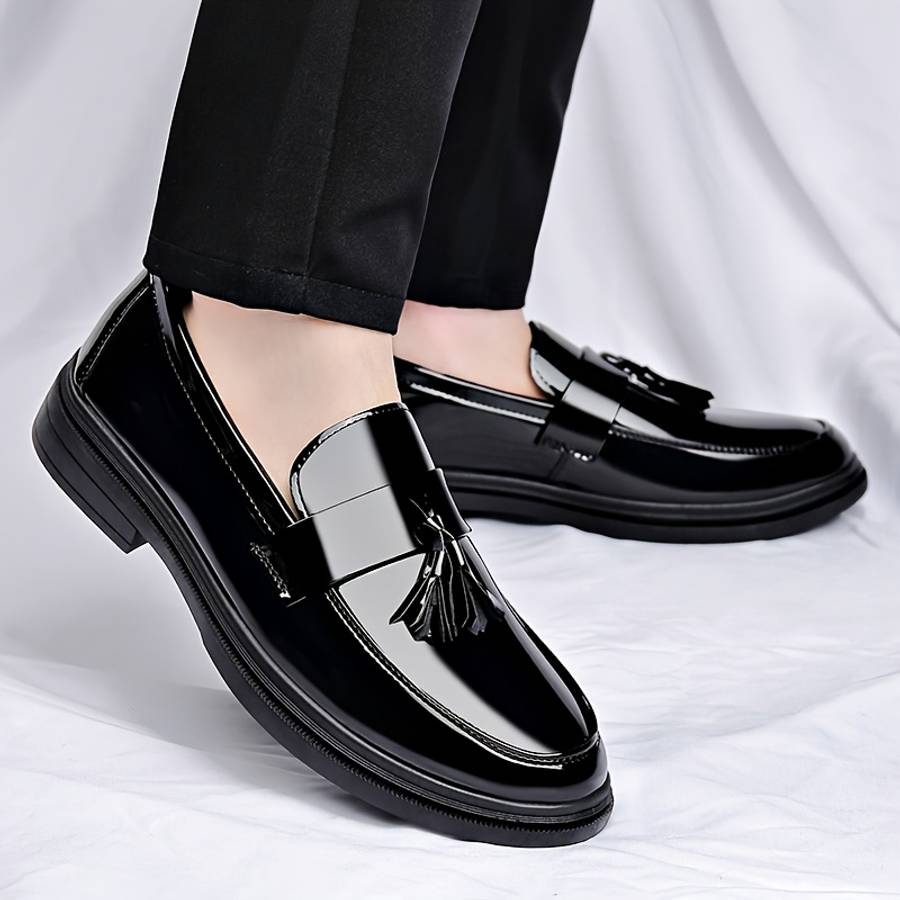 Mens Leather Shoes Color Black Sizeuk 8