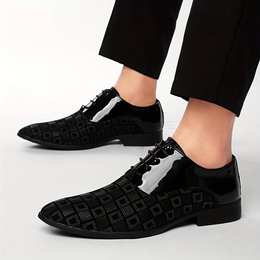 Mens Leather Shoes Color Black Sizeuk 8.5