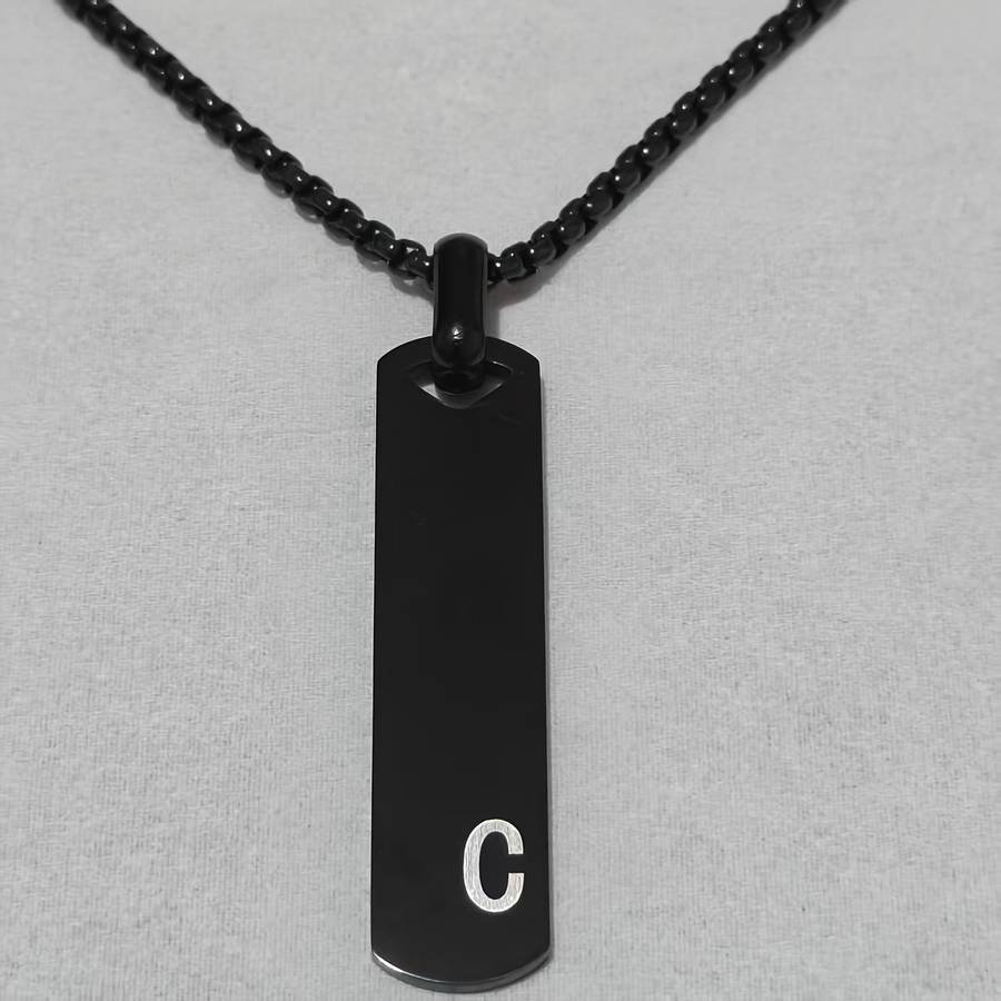 Exquisite Rhinestone 316l Stainless Steel Laser Letters Pendant Wedding Gift