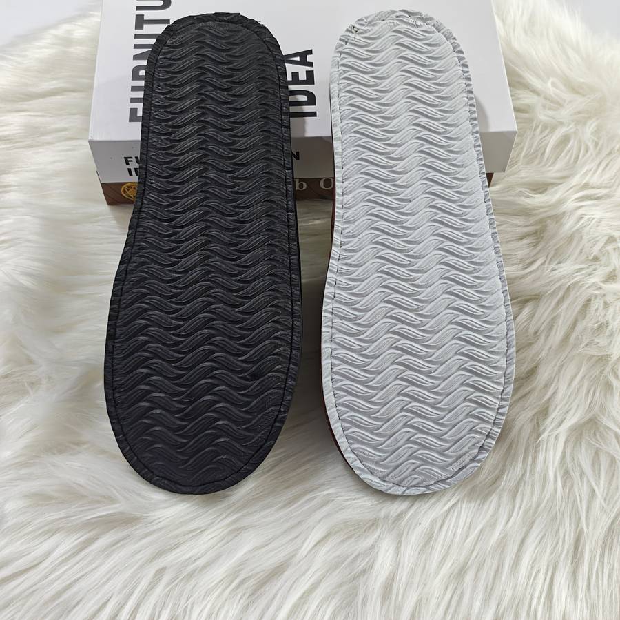 Cotton Slippers Color Brown Upper  White Sole  1 Pair Sizeuk 7