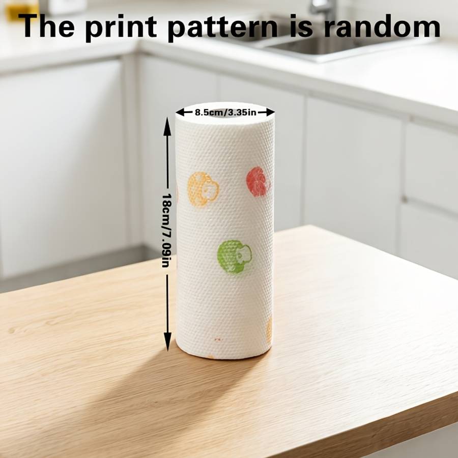 Rag Color Printed Patterns Shipped Randomly Capacity 17X18Cm 6.69X7.09Inch  1 Roll Of 30 Pieces