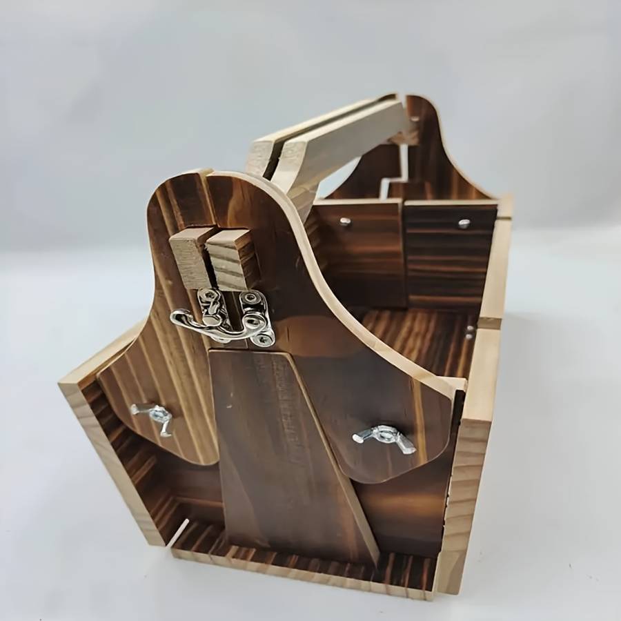 1 Portable 2 In 1 Wooden Folding Table Picnic Basket Convertible Storage Organ
