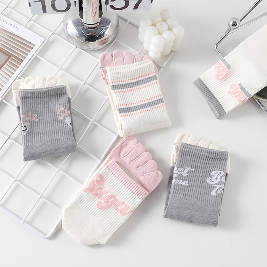 Women S Socks Color Gray Powder Mix 5 Pairs Pack Size Onesize