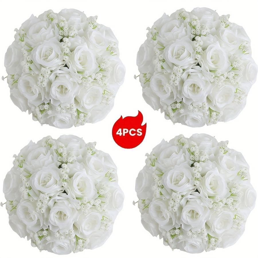 Wedding Supplies Color Full Wine Red  Gypsophila Quantity 4Pcs