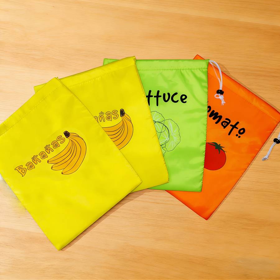 Food Storage Bags Quantity 5Pcs 3Bananastomatolettuce