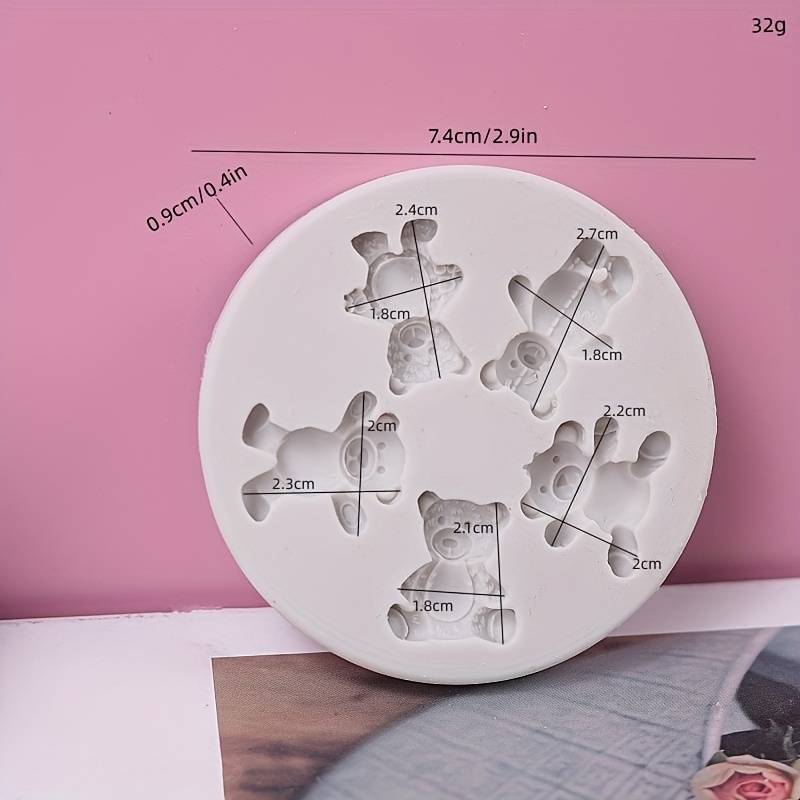 Suitable For Baking Molds Color Grey Model Five Little Bears