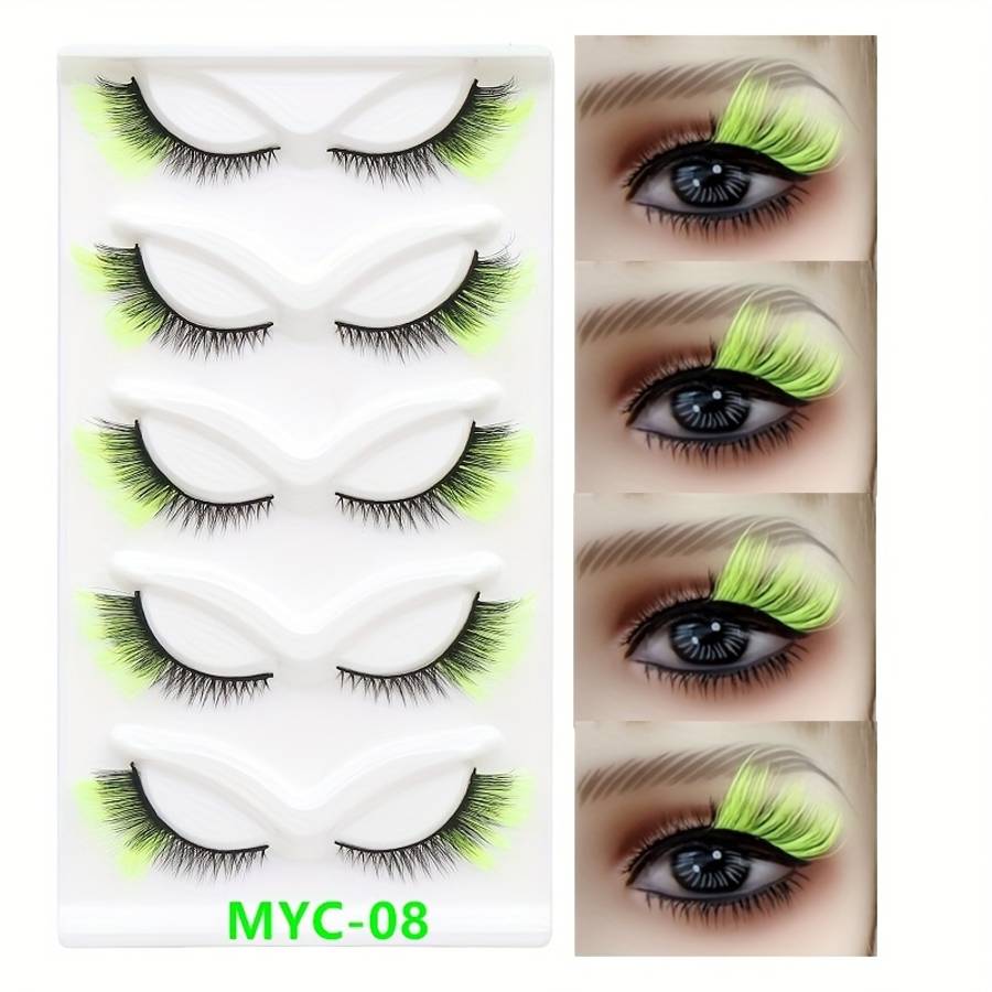 5 Pairs Natural Individual Lashes Color Gradient