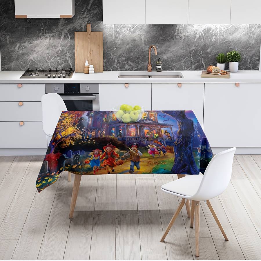 Halloween tablecloth decoration size 55.1 x 78.7in or 140 x 200cm