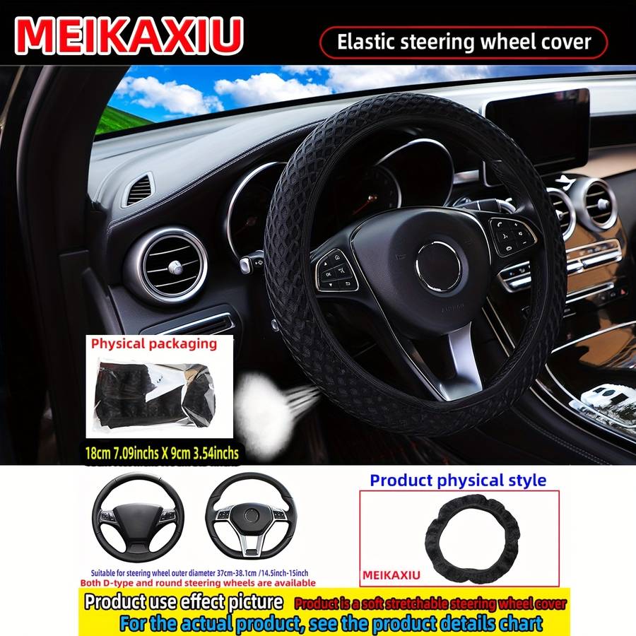 Car Steering Wheel Cover Black