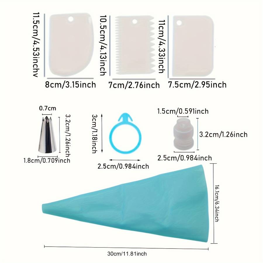 Professional Cake Decorating Head Color 14 Piece Set  Pink Bag