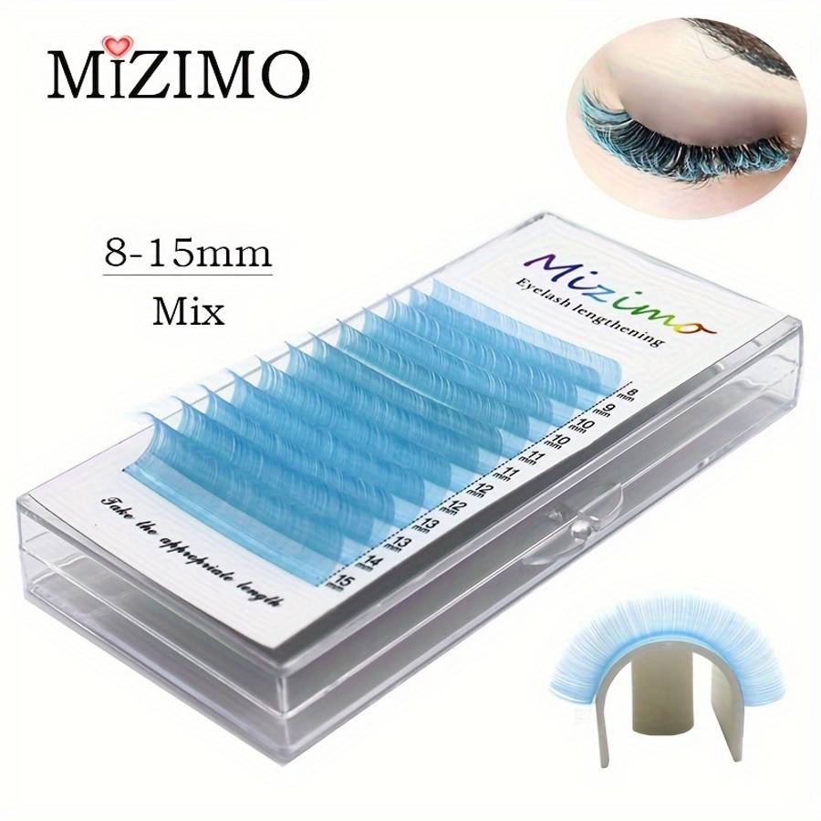 Elite Natural Soft Mink Lashes Color Green Size 007 C Mix8 15mm
