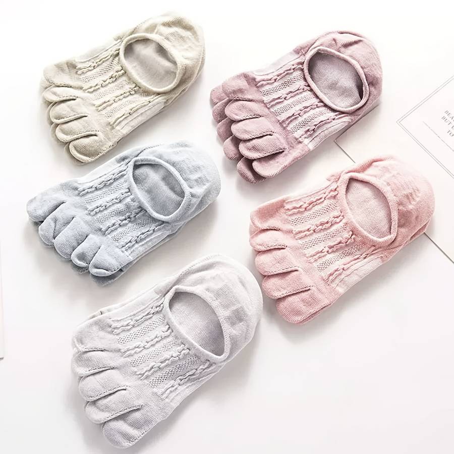 Women S Socks Color Colored Boat Cotton 5 Pairs Size Onesize