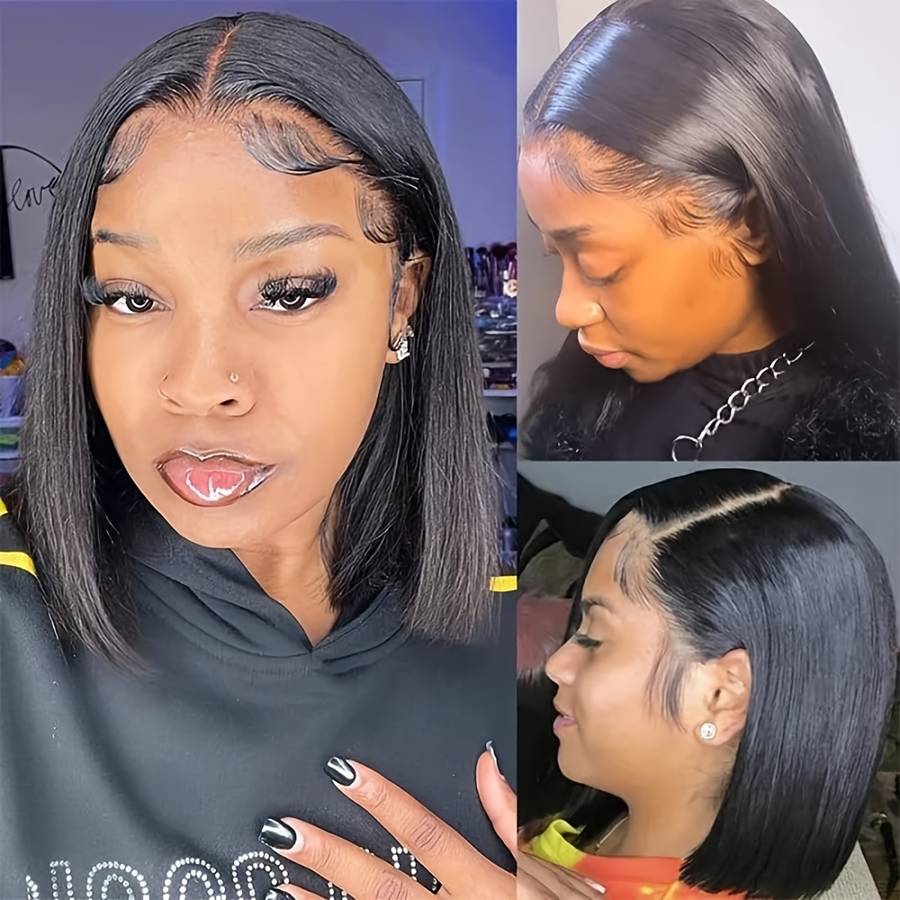 Black Womens Wigs Hair Length 20.32Cm