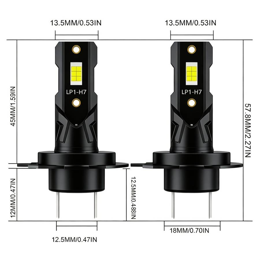 Car Lights Color 2Pcs H7