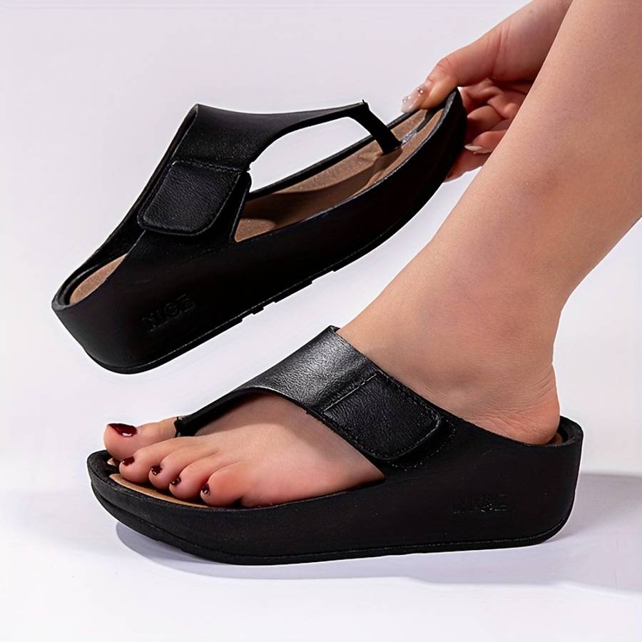 Ladies Summer Flip Flops Black Uk 3
