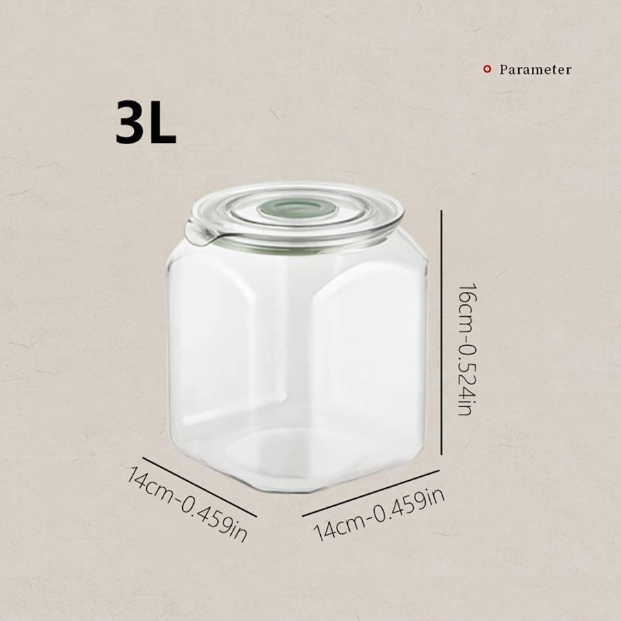 Sealed Jar Capacity 5L Quadrilateral Sealed Jar