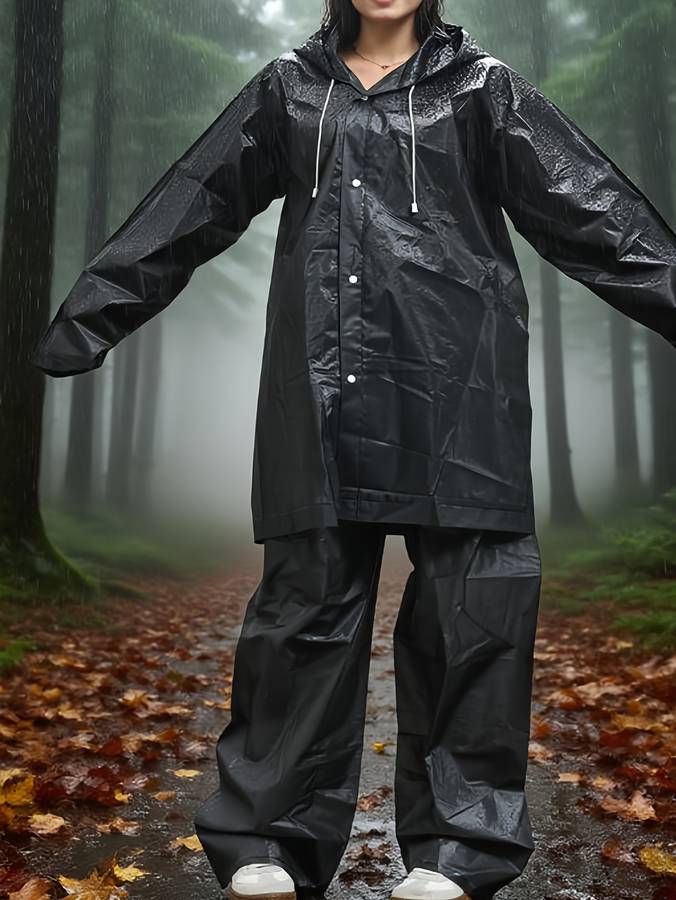 Raincoat Dark Gray Size Asian Onesize
