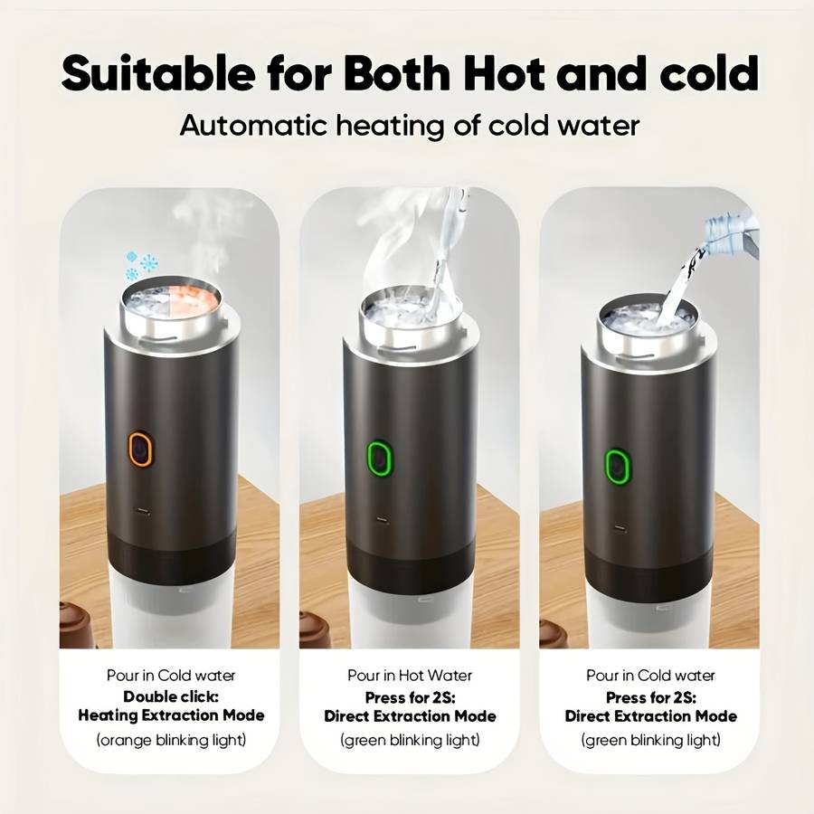 Cups Portable Espresso Machine Fast Heating Mins Auto Manual Coffee Maker Black