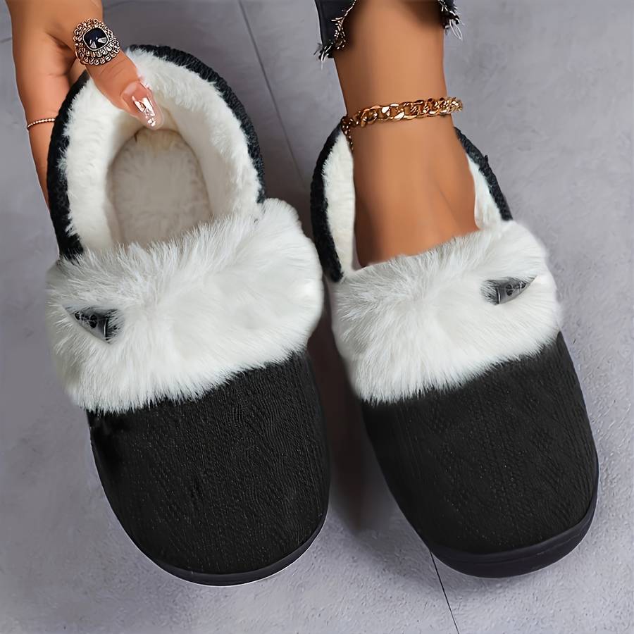 Cotton Slippers Color Black Upgrade Sizeuk 6.5-7