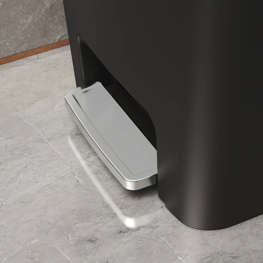 Garbage Can Model Black 50L13.21 Us Gal With Lid Footoperated