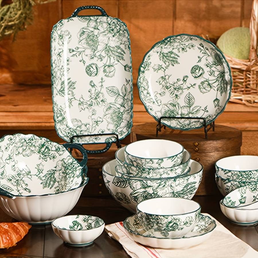 Bowl Color 6Pcs  2 Sauce Dishes  2 Bowls  2 Platters