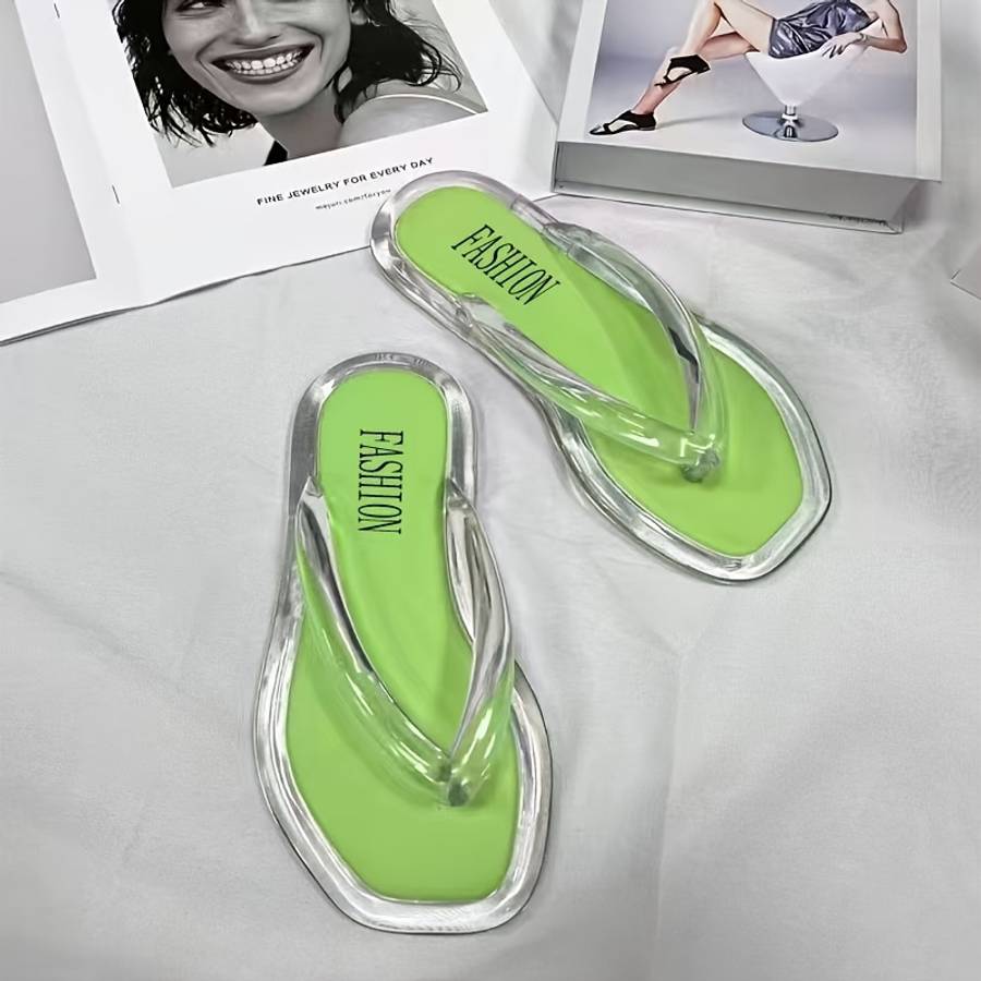 Ladies Summer Flip Flops White Uk 3.5-4