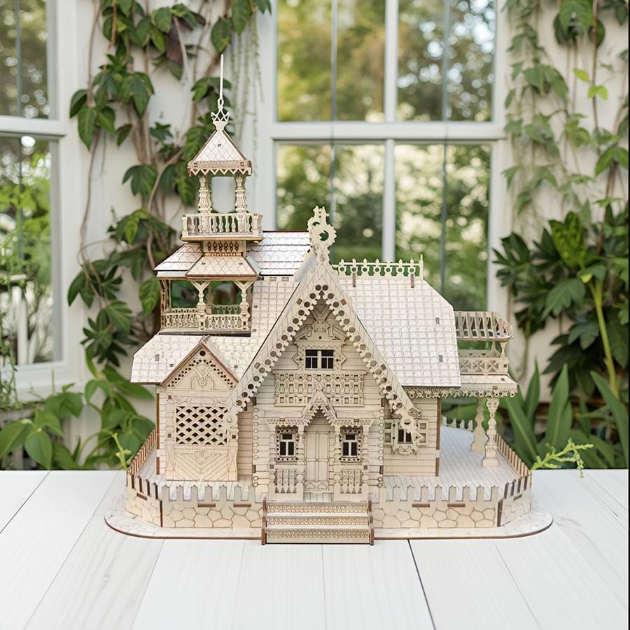 Building Toy Architectural Model Toy Set Color Apricot